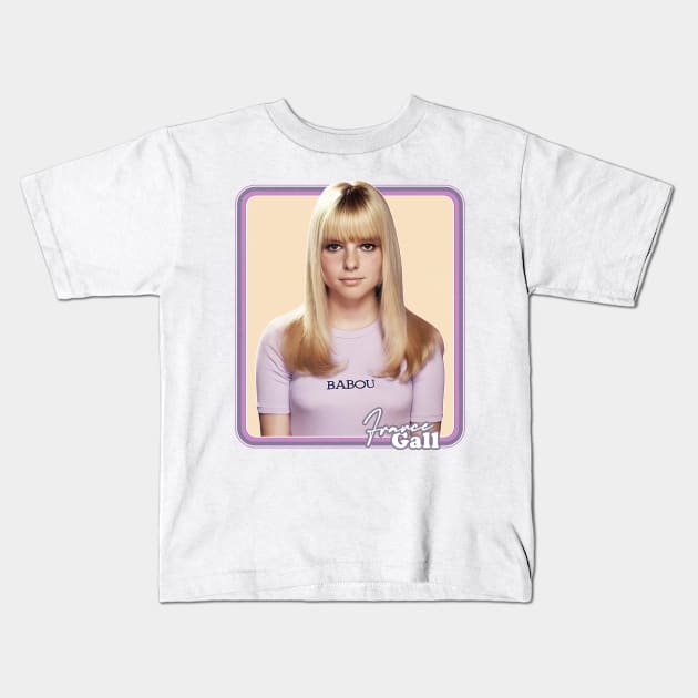 France Gall -- Retro Faded Style Fan Design Kids T-Shirt by DankFutura